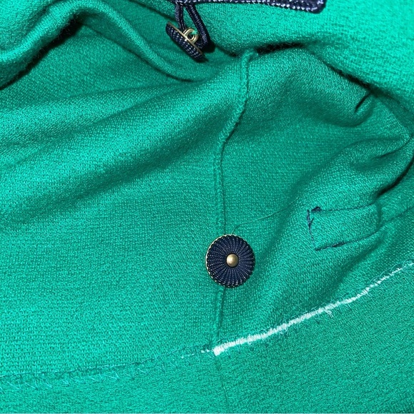 Castleberry Blazer Jacket Women's Size 8 US Emerald Green Navy Wool Vintage - Picture 9 of 11